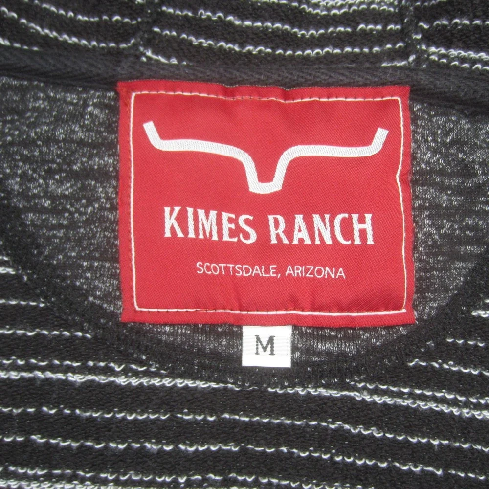 Kimes Ranch Jacket Womens Medium Black Space Dye Full Zip Hoodie Horn Logo‎ Slim - Picture 8 of 16